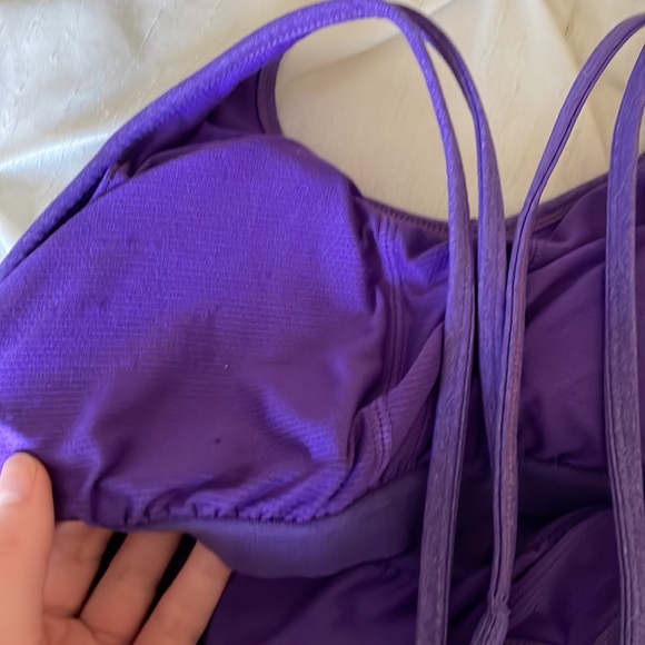 Athleta Empowerment Strappy Purple Tank Top With Built-In Bra Size Small - Picture 8 of 9